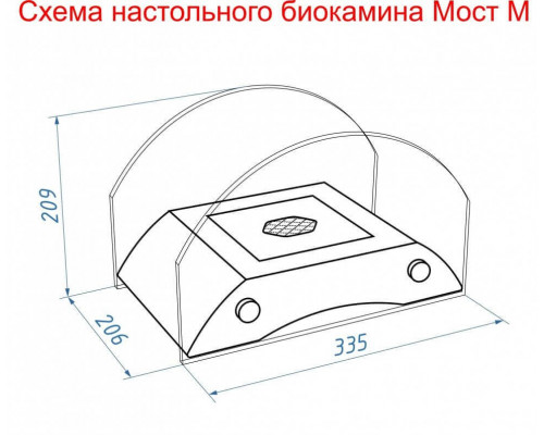 Биокамин Lux Fire Мост М бронза