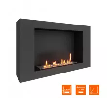 Биокамин SteelHeat WALL LONG 900 черный