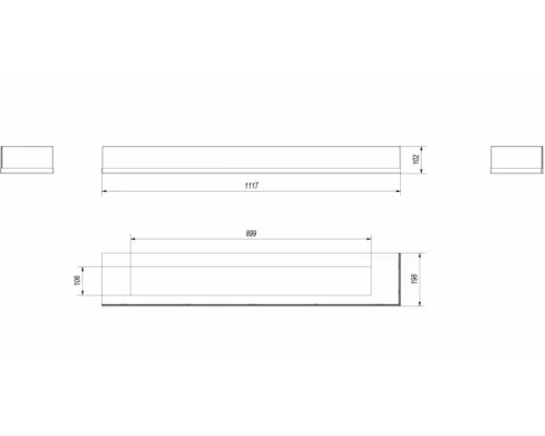 Стекло декоративное для биокамина Kratki DELTA/P/1200 Стекло декоративное для биокамина Kratki DELTA/P/1200